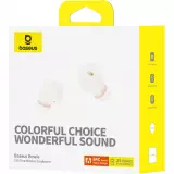 Baseus Bowie E18 Bluetooth 5.3 TWS In-Ear écouteurs IPX4 avec étui de charge - Blanc