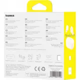 Baseus Bowie E18 Bluetooth 5.3 TWS In-Ear écouteurs IPX4 avec étui de charge - Blanc