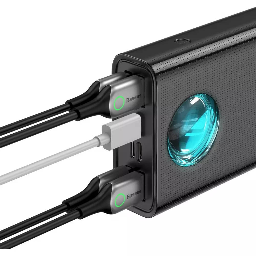 Batterie Externe Baseus Amblight 65W 30000mAh Charge Rapide Power Bank - Noir