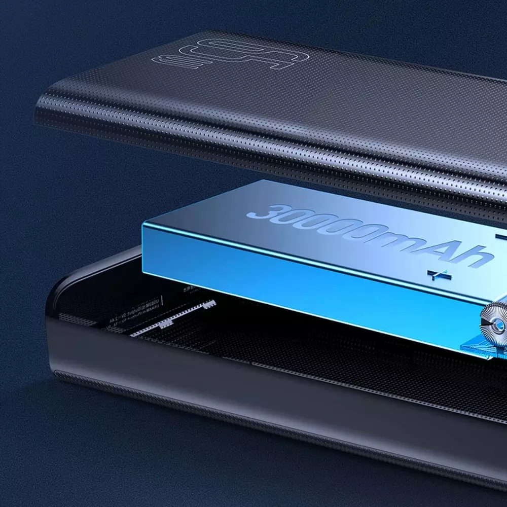 Batterie Externe Baseus Amblight 65W 30000mAh Charge Rapide Power Bank - Noir