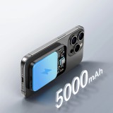 Powerbank Joyroom JR-W020 Mini 5000mAh USB-A / USB-C Induktiv 20W mit USB-C Kabel - Schwarz