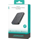 Powerbank Joyroom JR-W020 Mini 5000mAh USB-A / USB-C Induktiv 20W mit USB-C Kabel - Schwarz