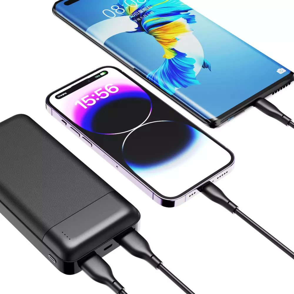 Batterie Externe Power Bank Dudao K18 Pro 20000mAh USB-A / USB-C / Micro USB Portable charge rapide - Noir
