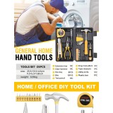 Bo&icirc;te &agrave; outils 25 pi&egrave;ces pratique portable compacte avec les outils essentiels - Jaune