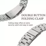 Bracelet en métal raffiné avec coque de protection en silicone TPU intégrée pour Apple Watch 49mm - Noir