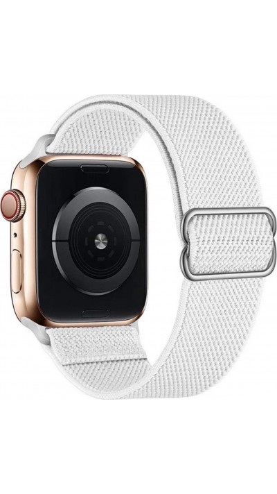 Sportliches elastisches Nylonband, verstellbar, weich, waschbar - Weiss - Apple Watch 38/40/41/42 mm