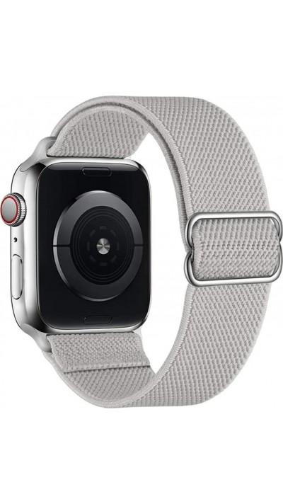 Sportliches elastisches Nylonarmband, verstellbar, weich, waschbar - Grau - Apple Watch 38/40/41/42 mm