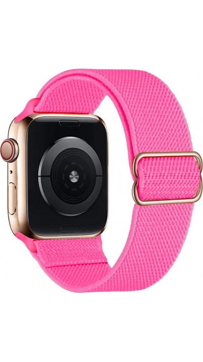 Sportliches elastisches Nylonband, verstellbar, weich, waschbar - Dunkelrosa - Apple Watch 38/40/41/42 mm