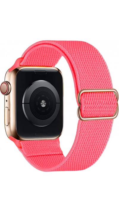 Sportliches elastisches Nylonband, verstellbar, weich, waschbar - Lachsrosa - Apple Watch 38/40/41/42 mm
