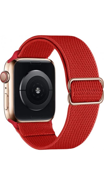 Sportliches elastisches Nylonband, verstellbar, weich, waschbar - Rot - Apple Watch 38/40/41/42 mm