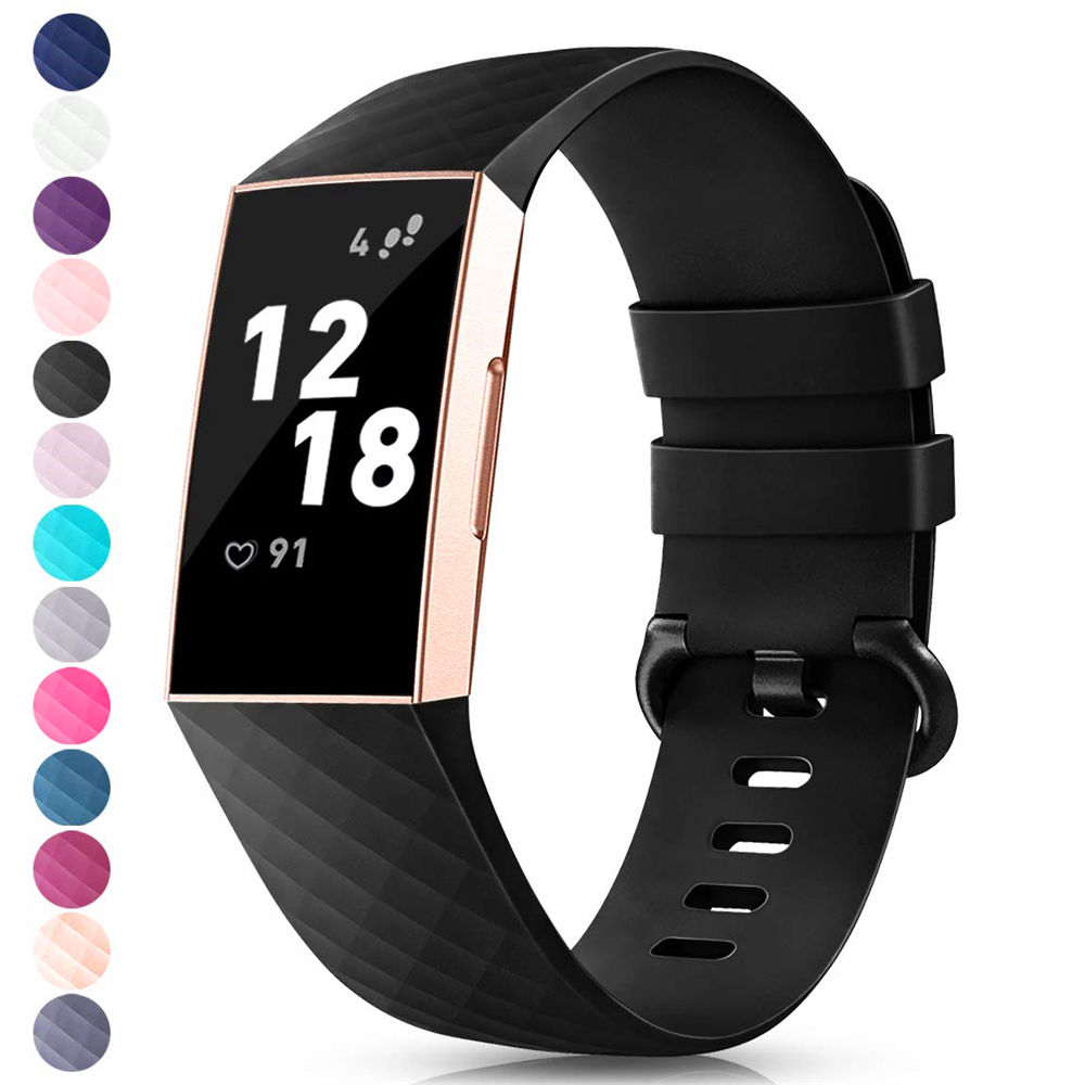 Bracelet sportif en silicone - Taille L - Océan - Fitbit Charge 3 / 4