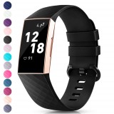 Bracelet sportif en silicone - Taille S - Gris foncé - Fitbit Charge 3 / 4
