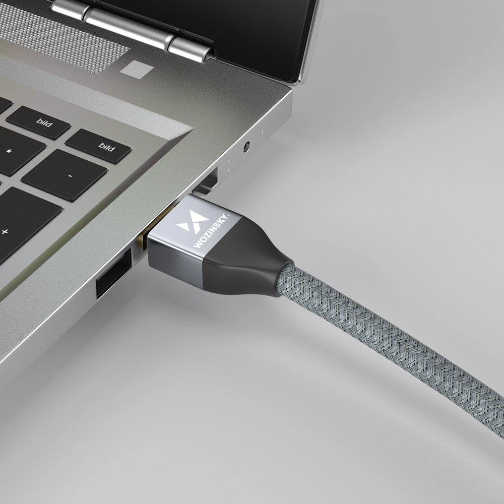 Wozinsky HDMI 2.1 Kabel 8K 60 Hz 48 Gbps / 4K 120 Hz / 2K 144 Hz (1 m) - Silber