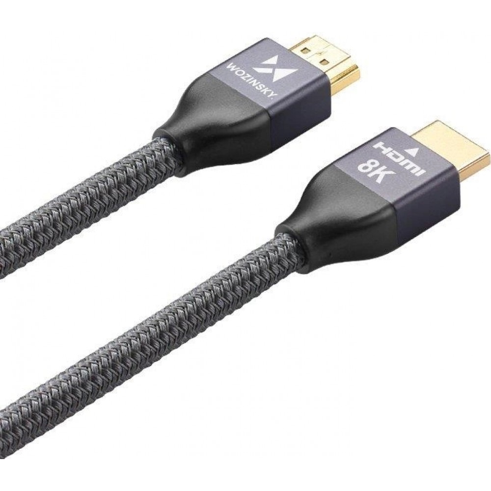 HDMI 2.1 Kabel 8K 60 Hz 48 Gbps / 4K 120 Hz / 2K 144 Hz (3 m) Wozinsky - Silber