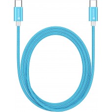 Ladekabel (1.5 m) USB-C auf USB-C - Nylon PhoneLook - Hellblau