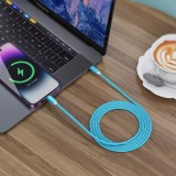 Ladekabel (1.5 m) USB-C auf USB-C - Nylon PhoneLook - Hellblau