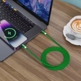 Ladekabel (1.5 m) USB-C auf USB-C - Nylon PhoneLook - Dunkelgrün