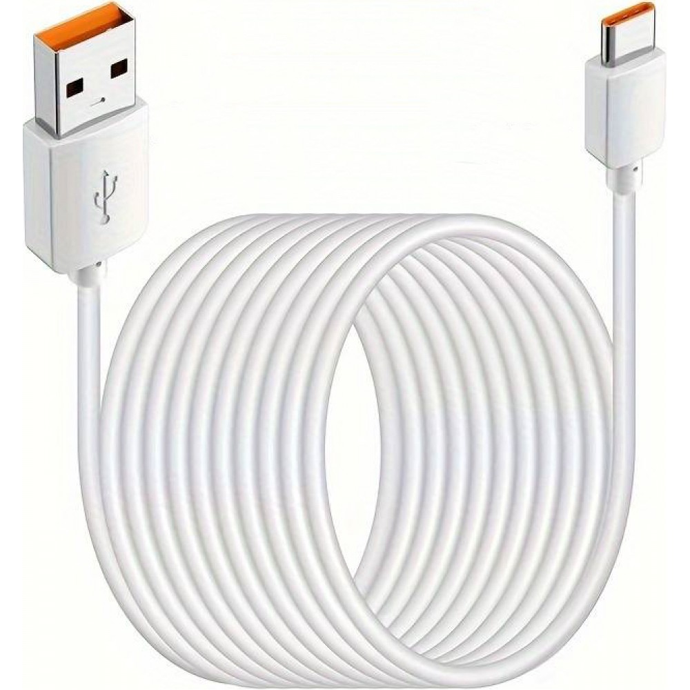 Câble de recharge ultra long USB-A vers USB-C 10 mètres - Blanc