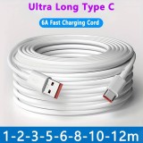 Câble de recharge ultra long USB-A vers USB-C 10 mètres - Blanc