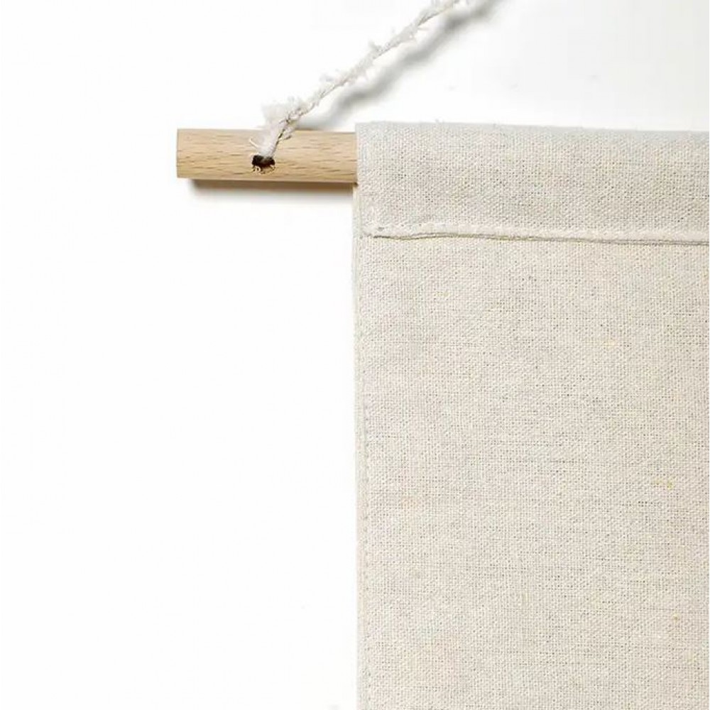 Calendrier Avent Merry Christmas avec poches 1 à 24 en tissu à suspendre