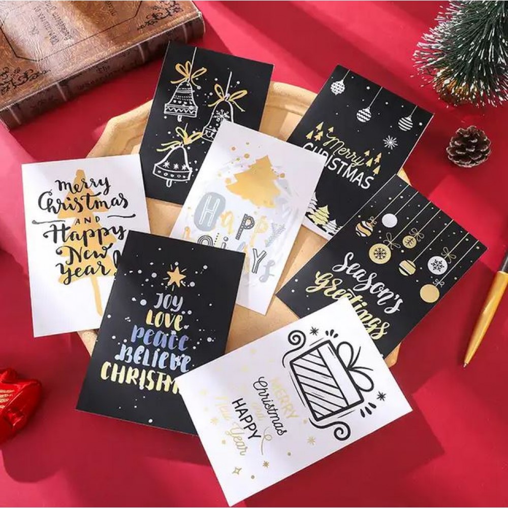 Weihnachts-Grusskarte inkl. Briefumschlag - Zufälliges Design (24 verschiedene Designs)