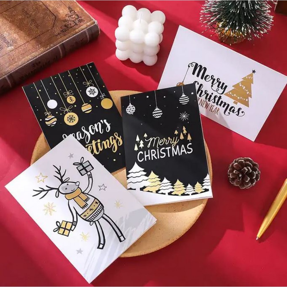Weihnachts-Grusskarte inkl. Briefumschlag - Zufälliges Design (24 verschiedene Designs)