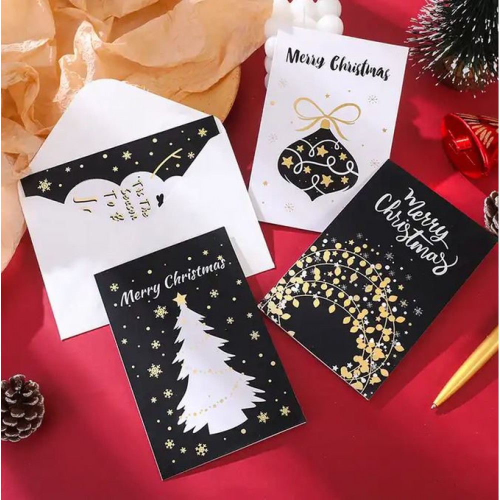 Weihnachts-Grusskarte inkl. Briefumschlag - Zufälliges Design (24 verschiedene Designs)