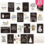Weihnachts-Grusskarte inkl. Briefumschlag - Zufälliges Design (24 verschiedene Designs)