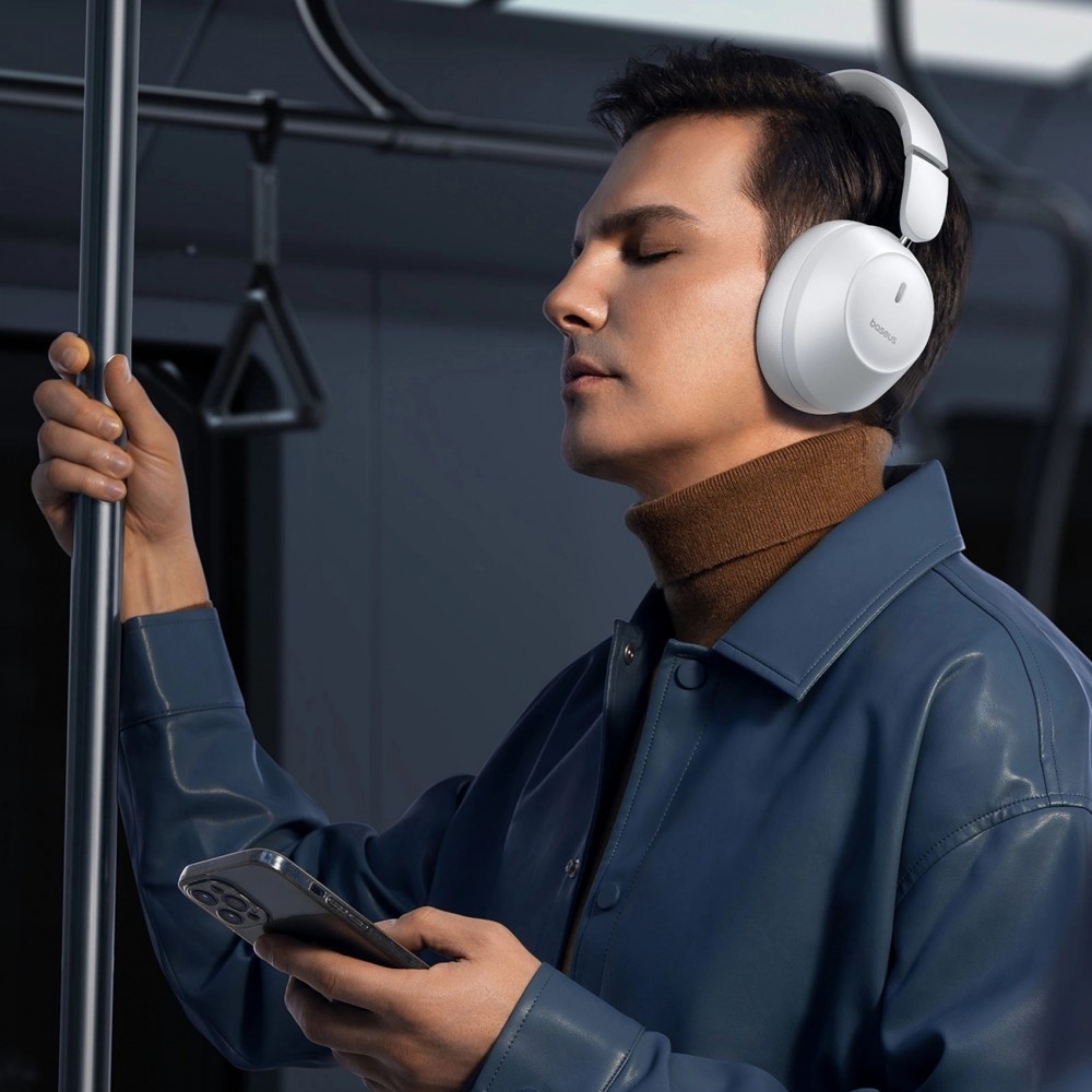 Casque Bluetooth 5.3 Sans Fil Baseus Bass 30 Max On-Ear - Son Basse Profonde - Blanc