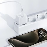 Acefast A77 Mini PD 30W GaN Wandladegerät USB-C Kabel Schnellladung - Weiss