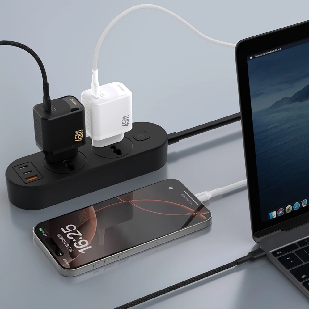 Dudao A28 45W GaN USB-C Schnellladeger&auml;t Wandladeger&auml;t kompakt - Schwarz