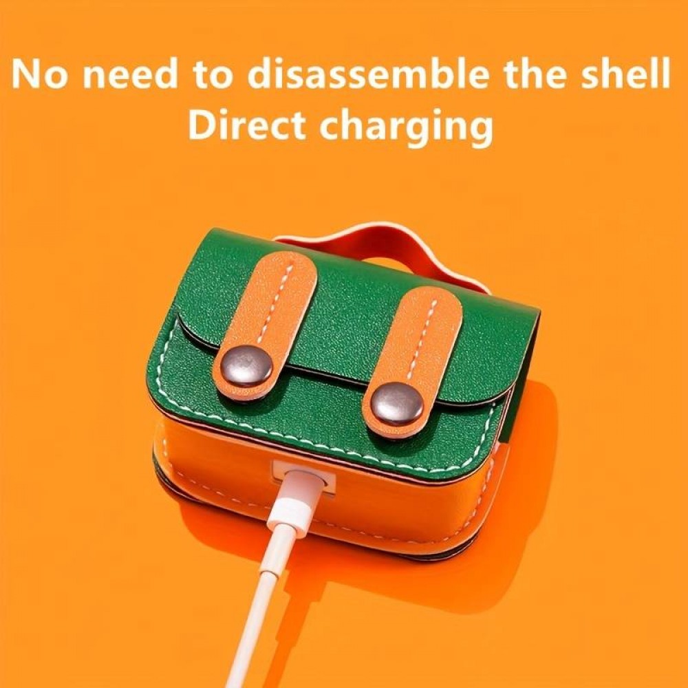 Coque AirPods 3 - Étui pour AirPods à motif sac à main sacoche - Brun