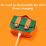 Coque AirPods 3 - Étui pour AirPods à motif sac à main sacoche - Brun