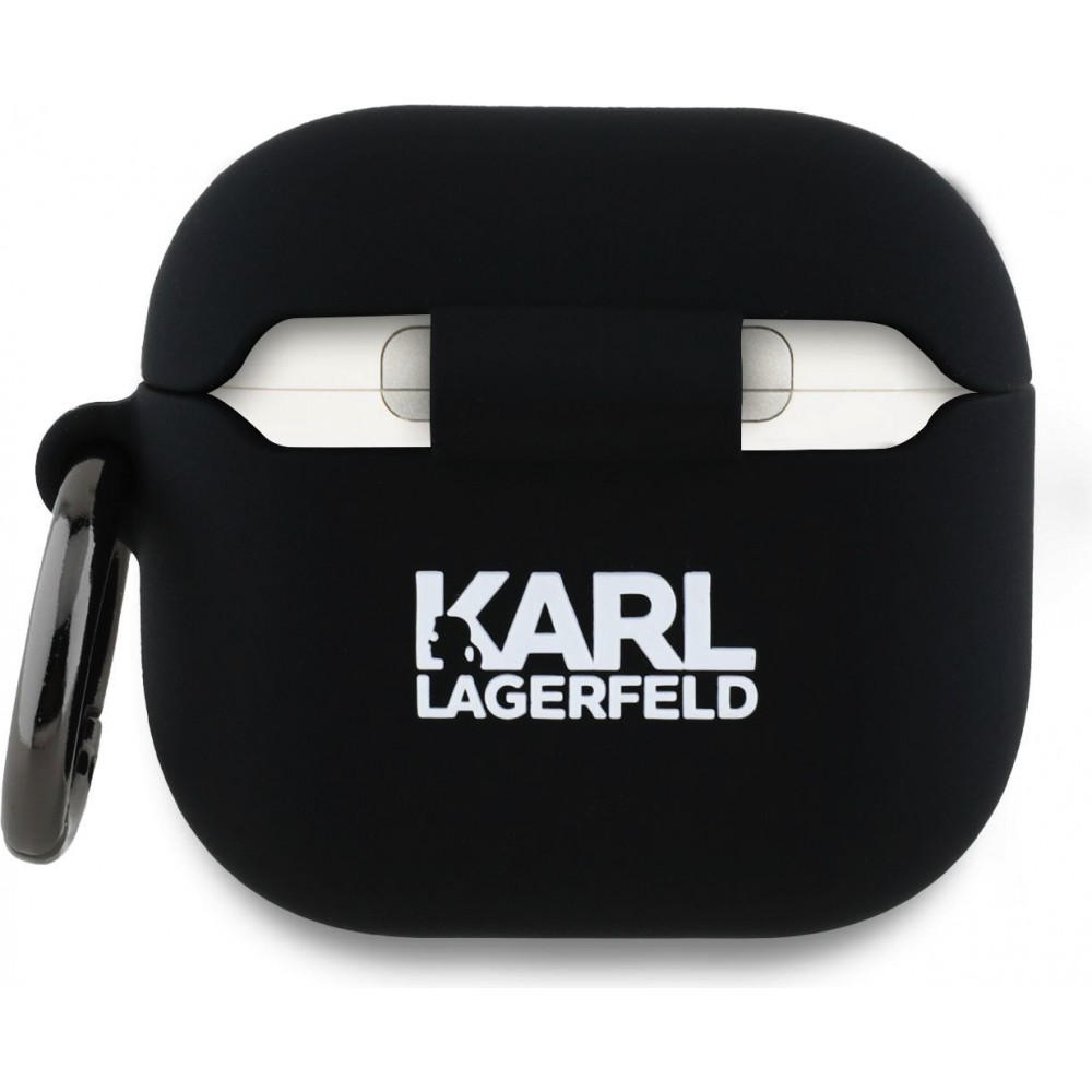Coque AirPods 4 - Karl Lagerfeld tête Choupette 3D - Noir