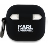 Coque AirPods 4 - Karl Lagerfeld tête Choupette 3D - Noir
