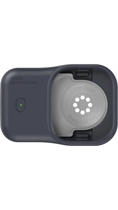 Coque Apple Watch 49 mm - Power Bank Case charge magnétique sans fil (USB-C) charge en utilisation - Bleu foncé