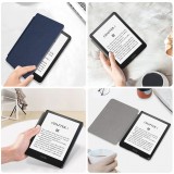 Coque Kindle Paperwhite 1 / 2 / 3 - Cuir synthétique hard-shell ultra fin et léger - Noir