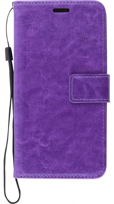 Coque Samsung Galaxy A54 5G - Premium Flip cuir lisse porte-cartes - Violet