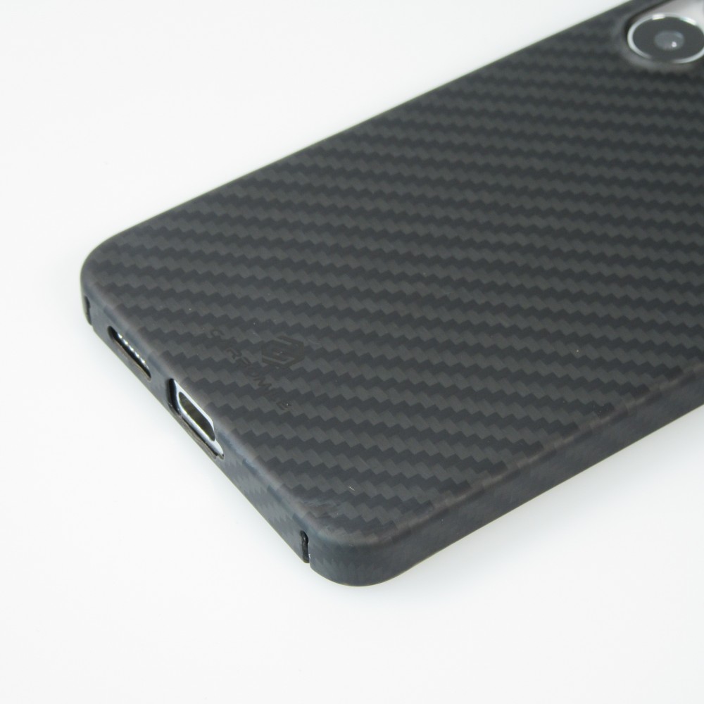 Samsung Galaxy S24 Case Hülle - Carbomile Schutzcase aus echtem Aramid Carbonfaser - Schwarz