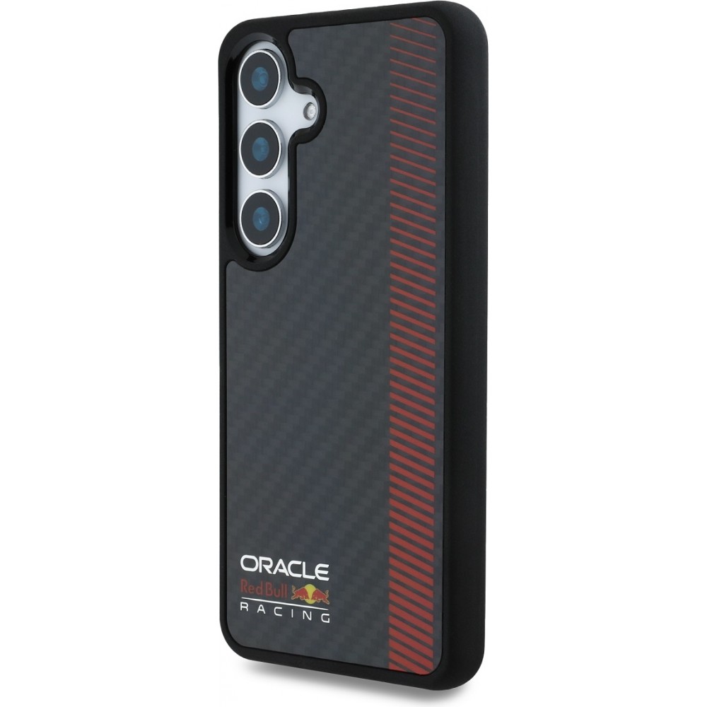 Coque Samsung Galaxy S25 - Red Bull Racing Carbon Powerbar MagSafe - Noir
