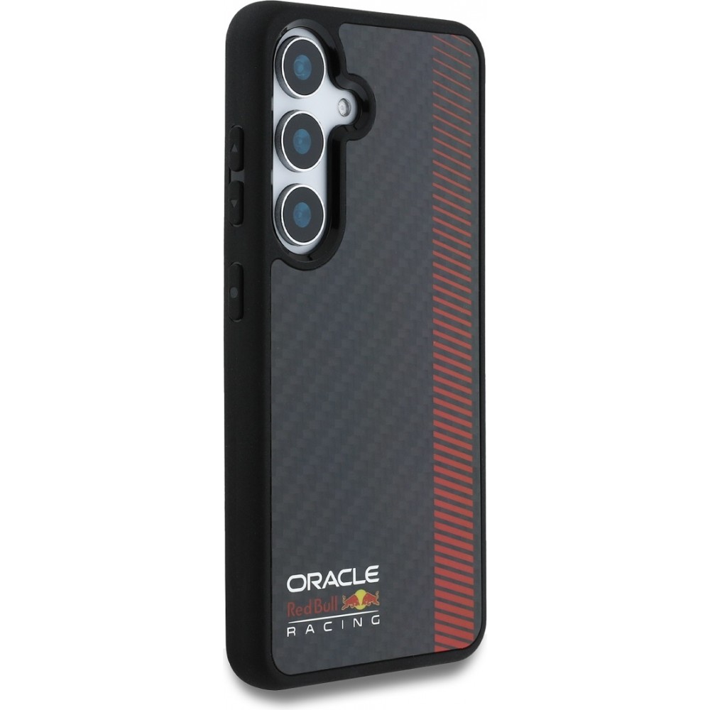 Coque Samsung Galaxy S25 - Red Bull Racing Carbon Powerbar MagSafe - Noir
