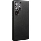 Coque Samsung Galaxy S25 Ultra - Qialino cuir véritable (compatible MagSafe) - Noir
