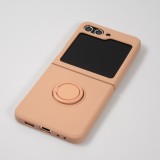 Coque Samsung Galaxy Z Flip5 - Soft Touch avec anneau - Rose