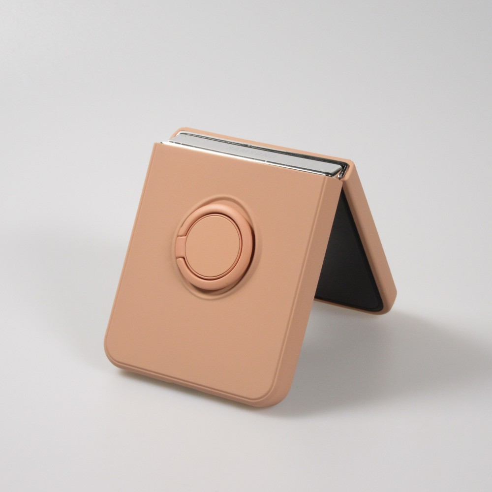 Coque Samsung Galaxy Z Flip5 - Soft Touch avec anneau - Rose