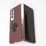 Coque Samsung Galaxy Z Fold3 5G - Plastique avec anneau de support - Bordeaux