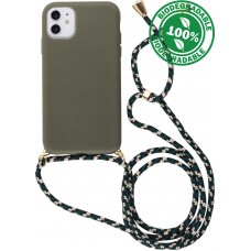 Hülle Samsung Galaxy S24 - Bio Eco-Friendly Vegan mit Handykette Necklace - Dunkelgrün
