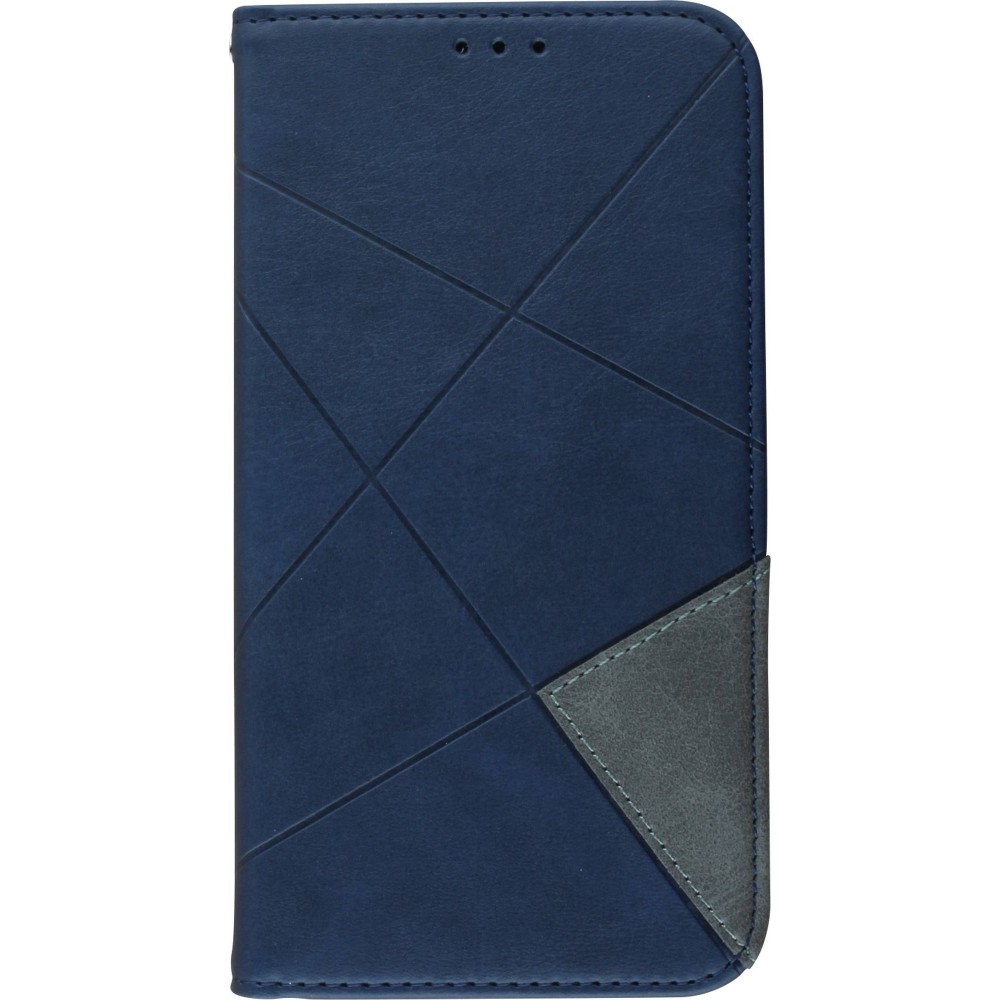 Coque iPhone 17e / 16e - Flip Géometrique - Bleu