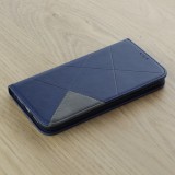 Coque iPhone 17e / 16e - Flip Géometrique - Bleu