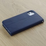 Coque iPhone 17e / 16e - Flip Géometrique - Bleu