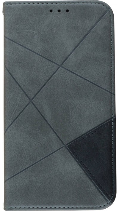 Hülle iPhone 16e - Flip Geometrisch - Grau